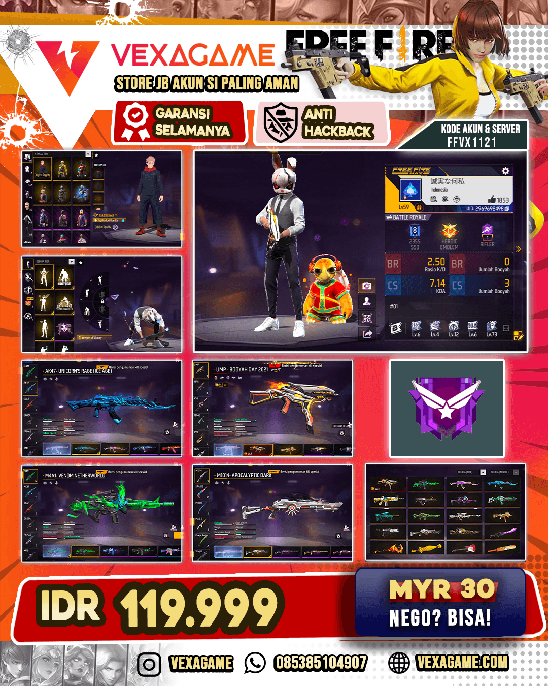 EVO UMP | SG MAMBA | SG PANJANG INCUBATOR | VAULT OTW 250
