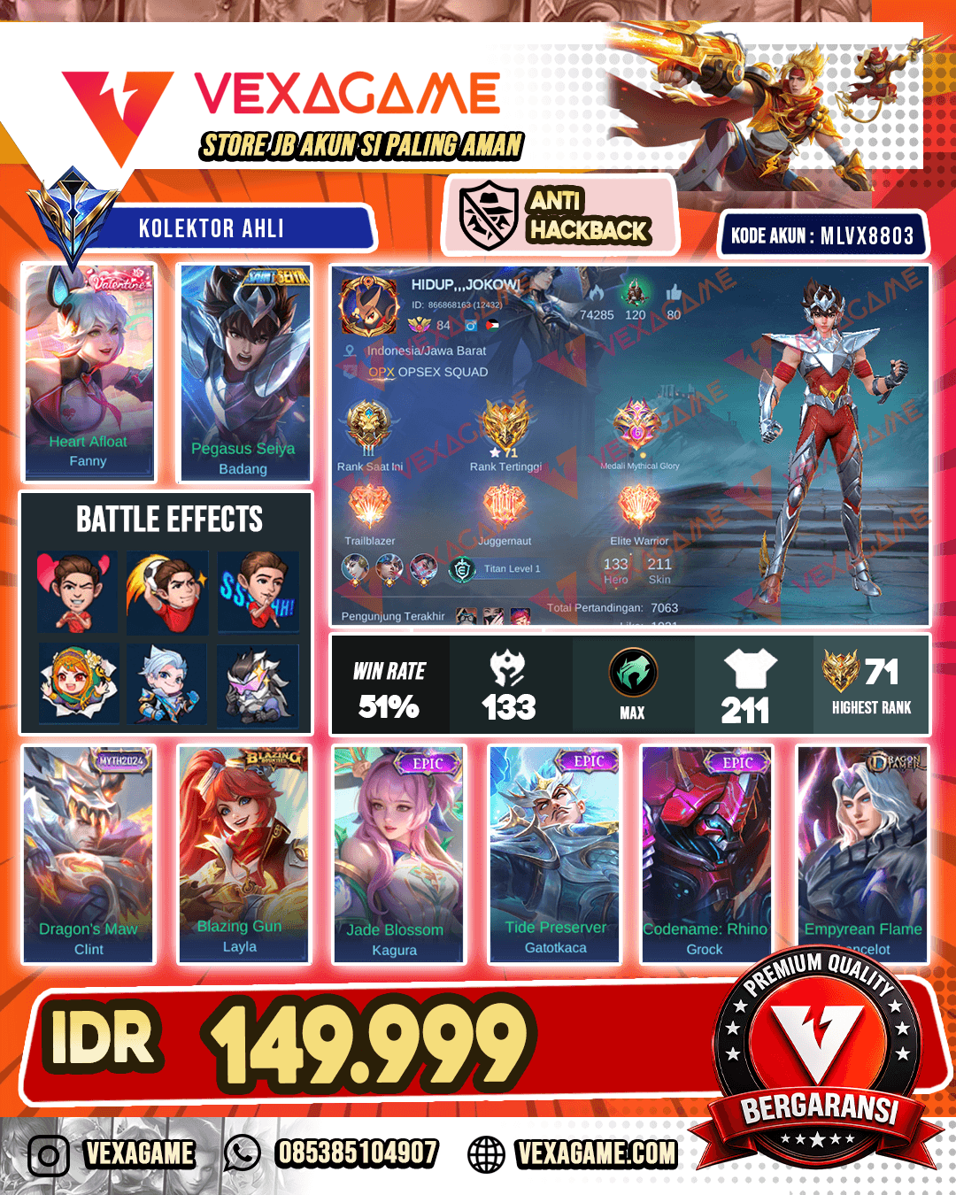 Badang Saint Seiya X Fanny Valentine