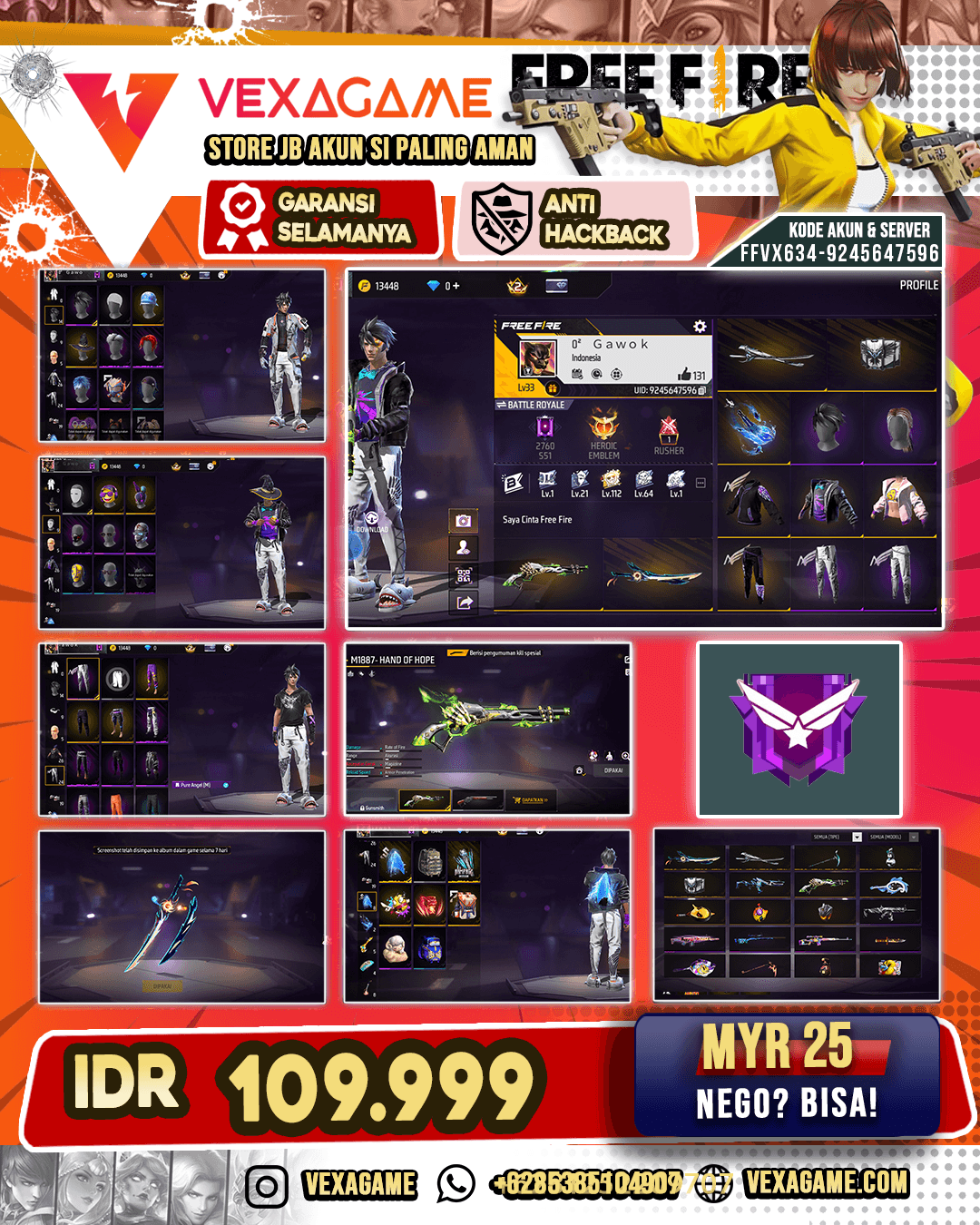 SG LUMUT | KATANA HYPERBOX | CELANA ANGEL PUTIH |