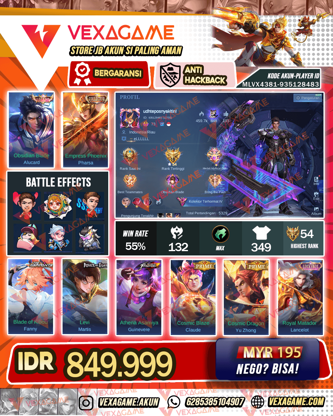 Alucard Legend | Parsha Collector | Fanny Aspirants