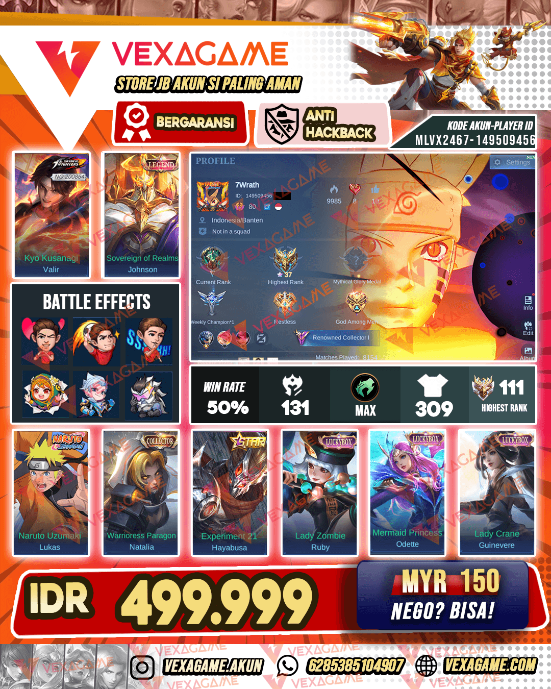 Jhonson Legend | Valir KOF | Lukas Naruto