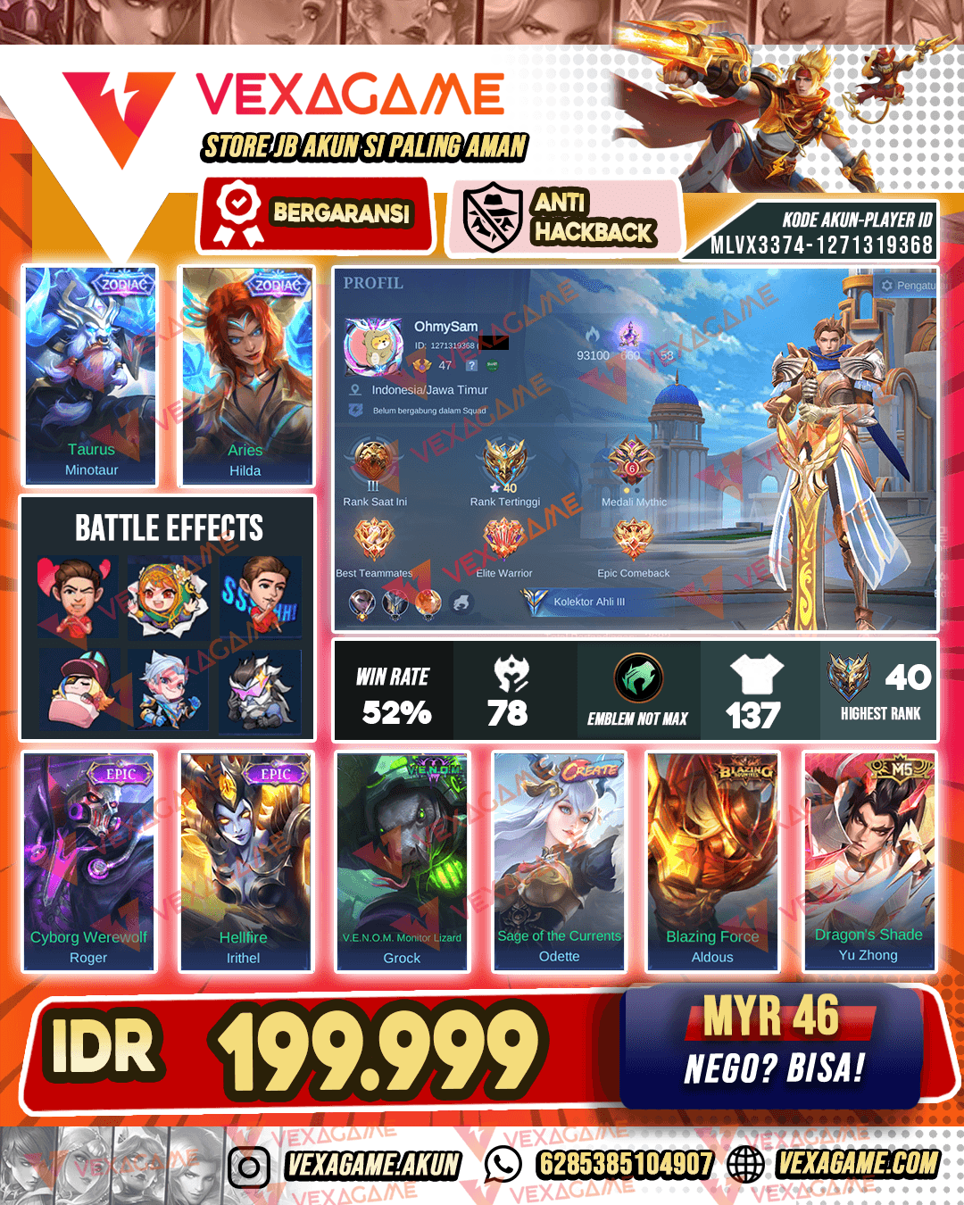 Minotaur Zodiac X Hilda Zodiac