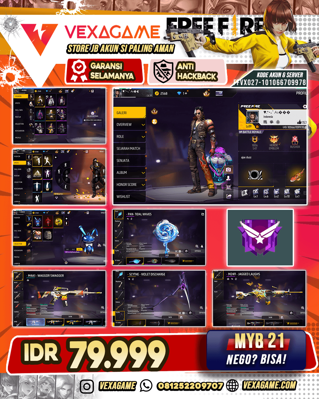 Akun Polos Murah - M4A1 Waggor Swagger