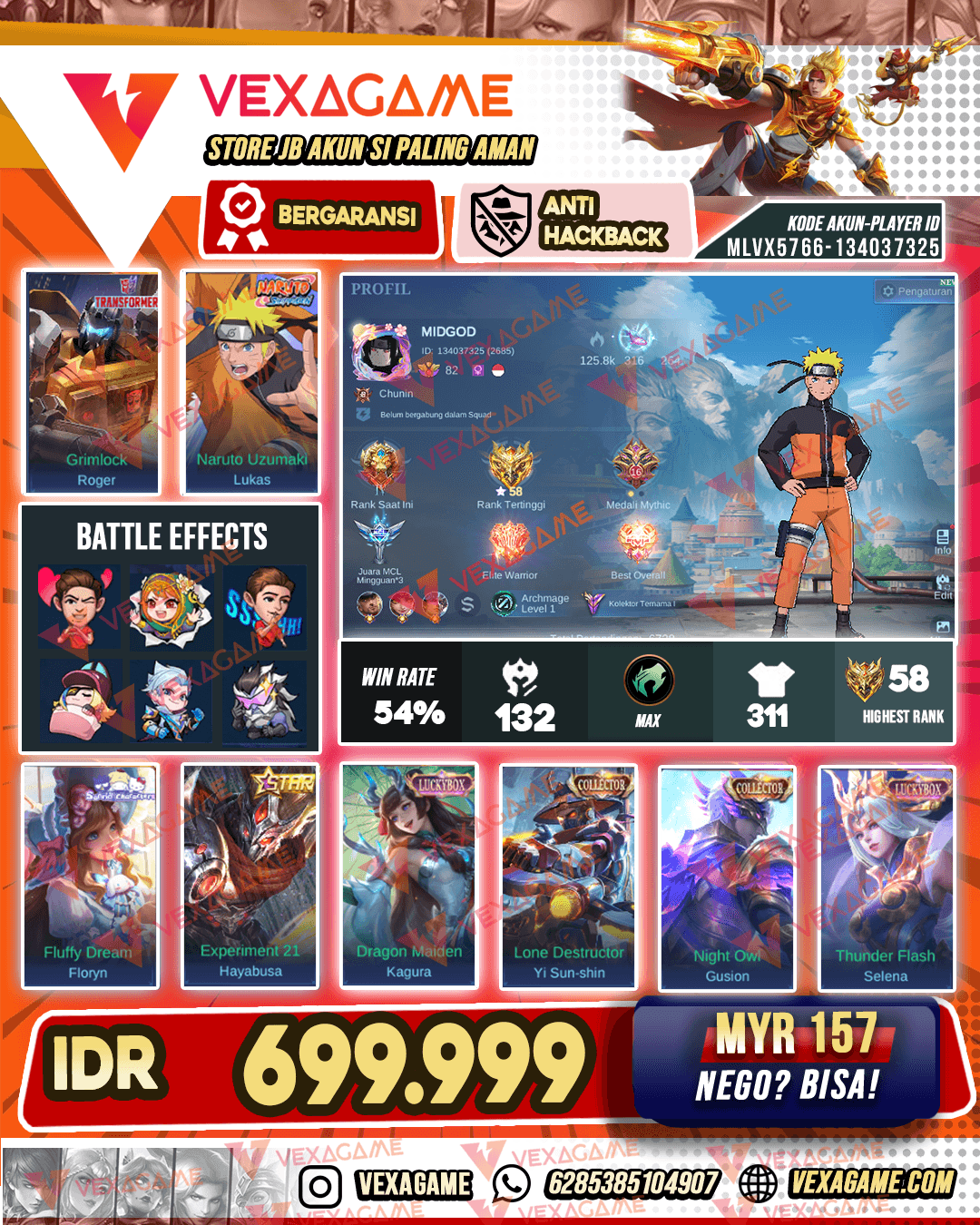 Lukas Uzumaki | Roger Transformers | 3 Col | 3 Luckbox | Hero & Emblem Max