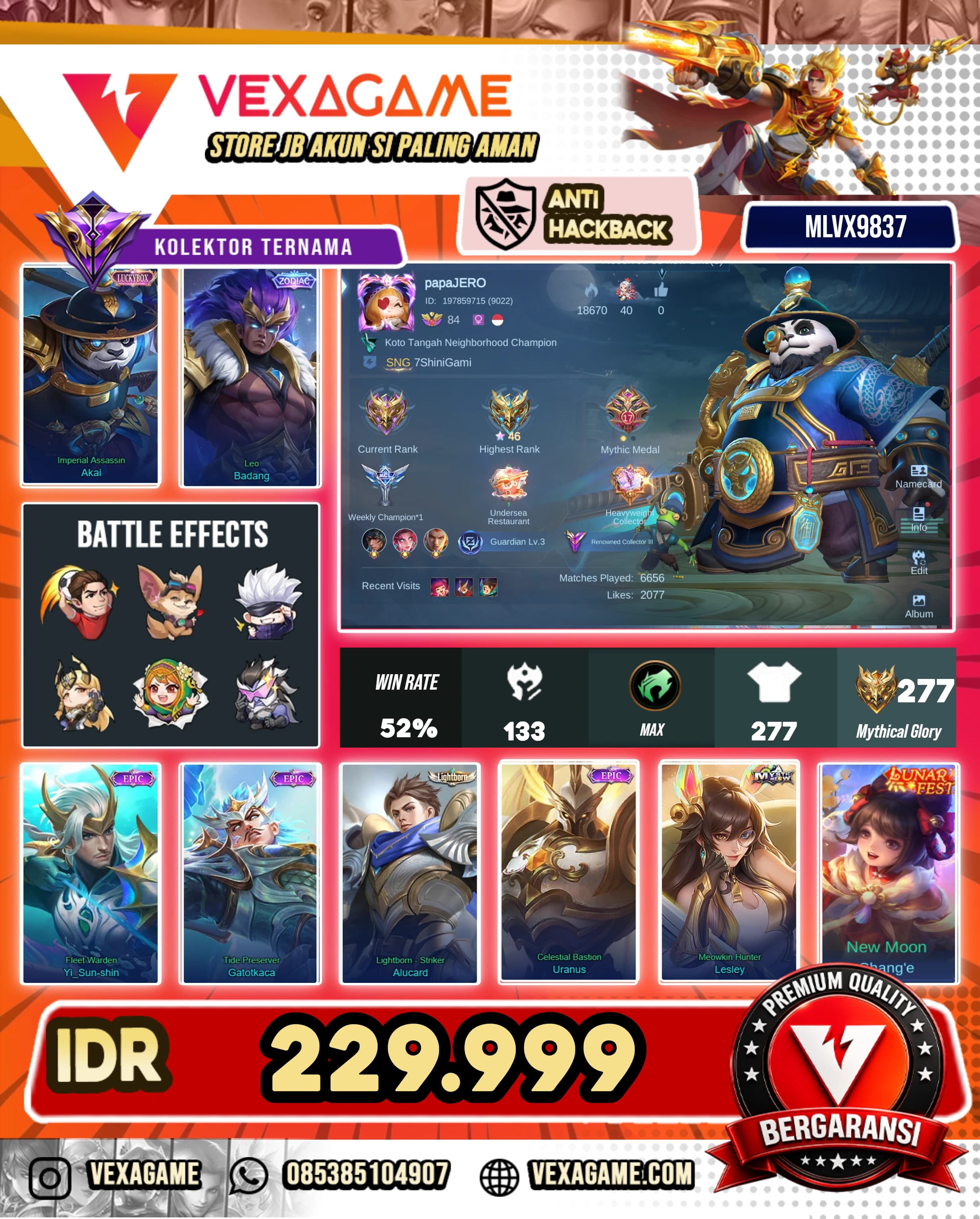 Akai Luckybox | Badang Saint Seiya