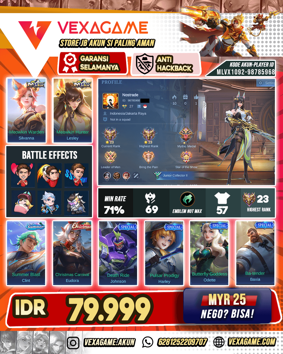 Lesley Miaw Akun Harga Pelajar