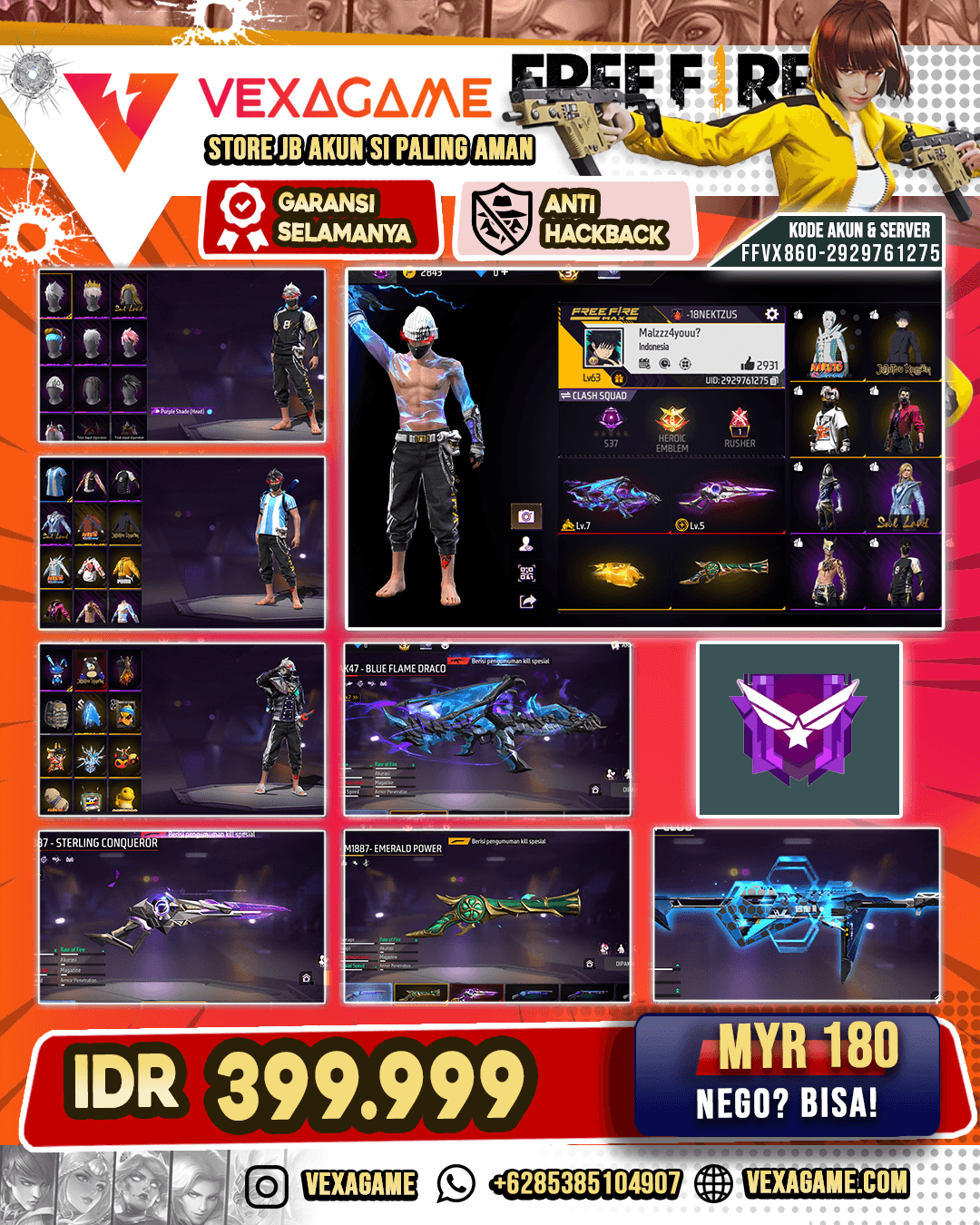 2 EVO 1 MAX | SG TEROMPET | MP40 DREAMY CLUB | UMP GRIZZLY PAPERCUT | BUNDLE MADARA | VAULT 300++