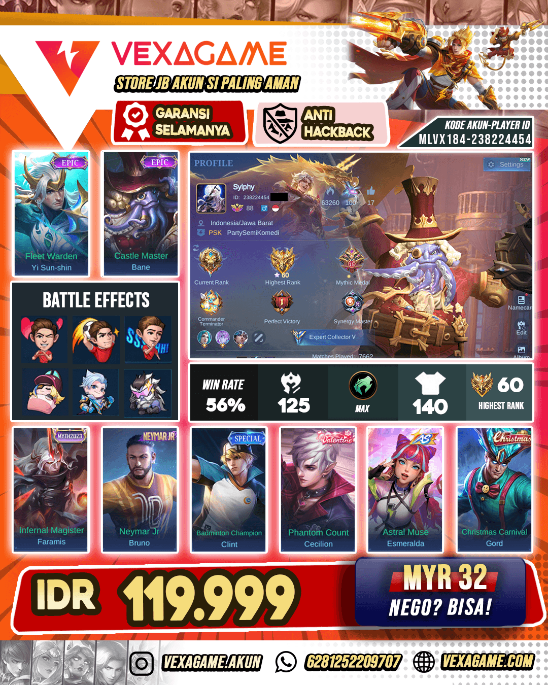 Akun Murah Emblem Max Hero Banyak
