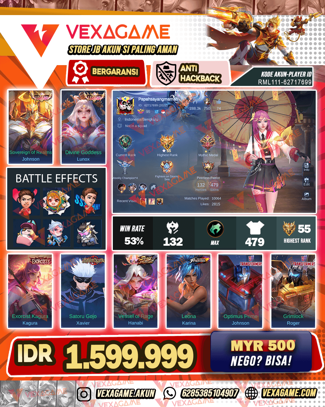 2 Legend | Kagura EXO | Xavier JJK | Hanabi Soul Vessel