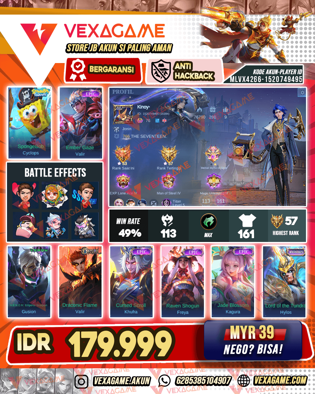 Cyclops Spongebob X Valir Epic | Emblem MAX | Recall Tas Tas