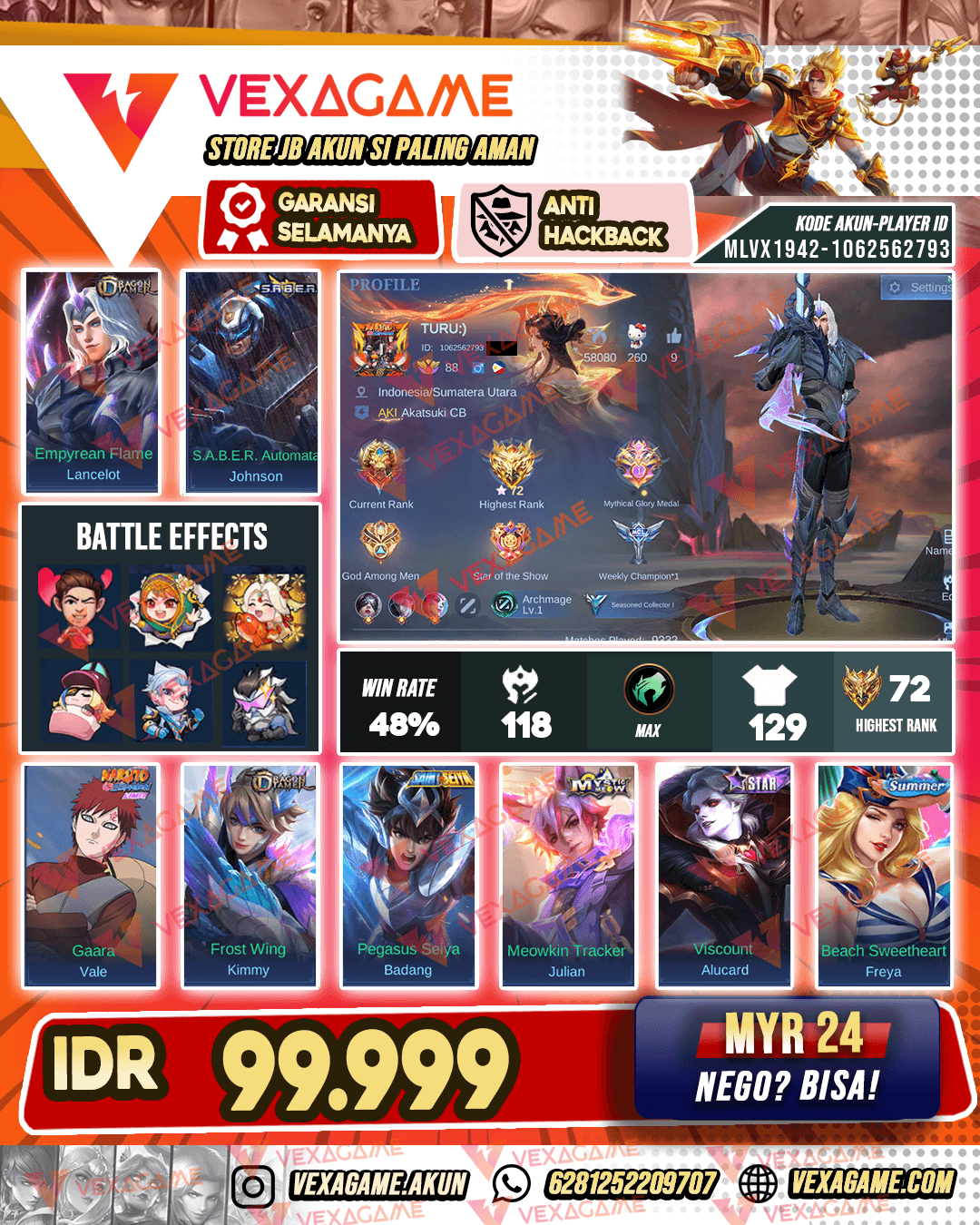Lancelot Dragon Tamer X Johnson Saber