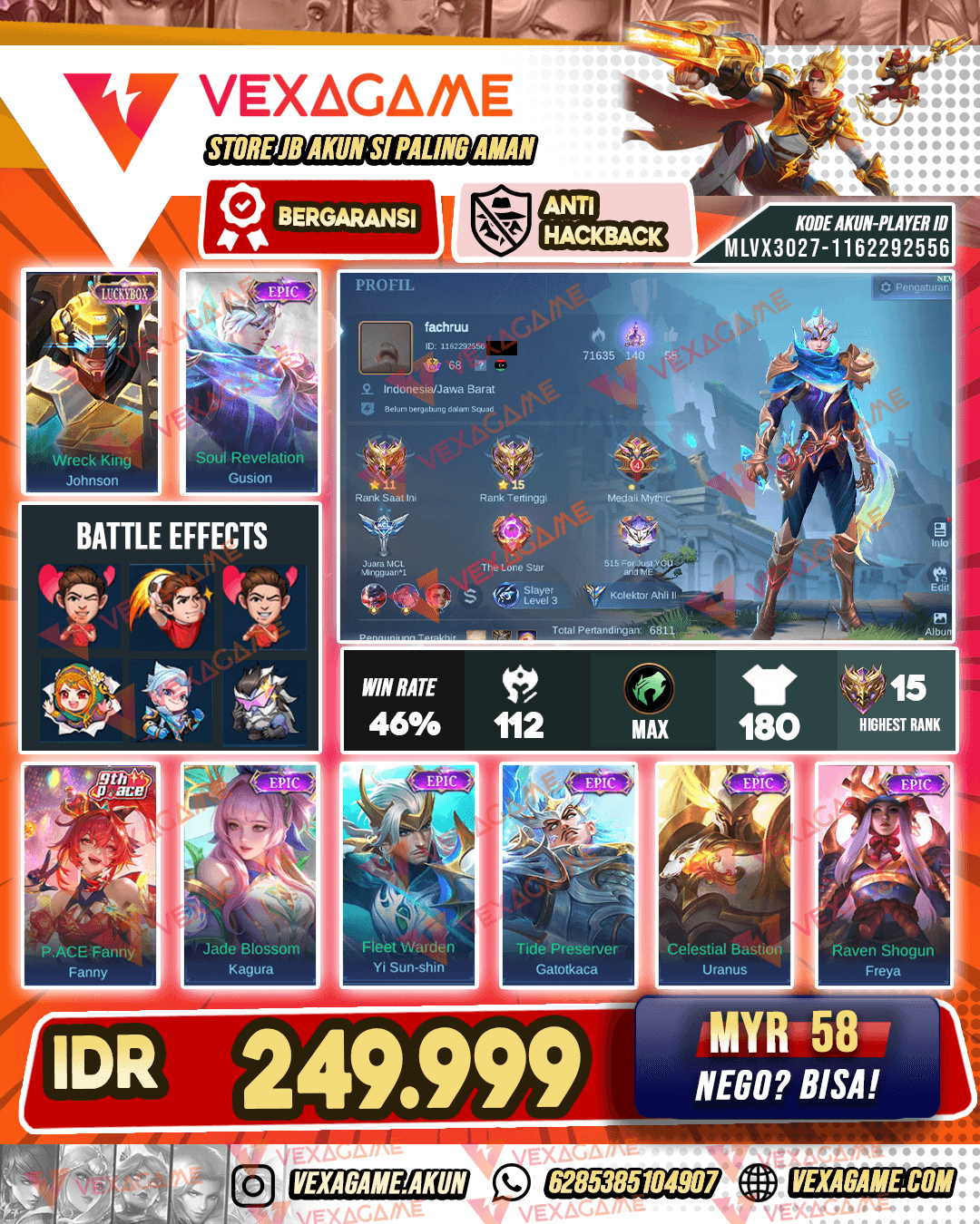 Gusion Epic | Jhonson Luckybox