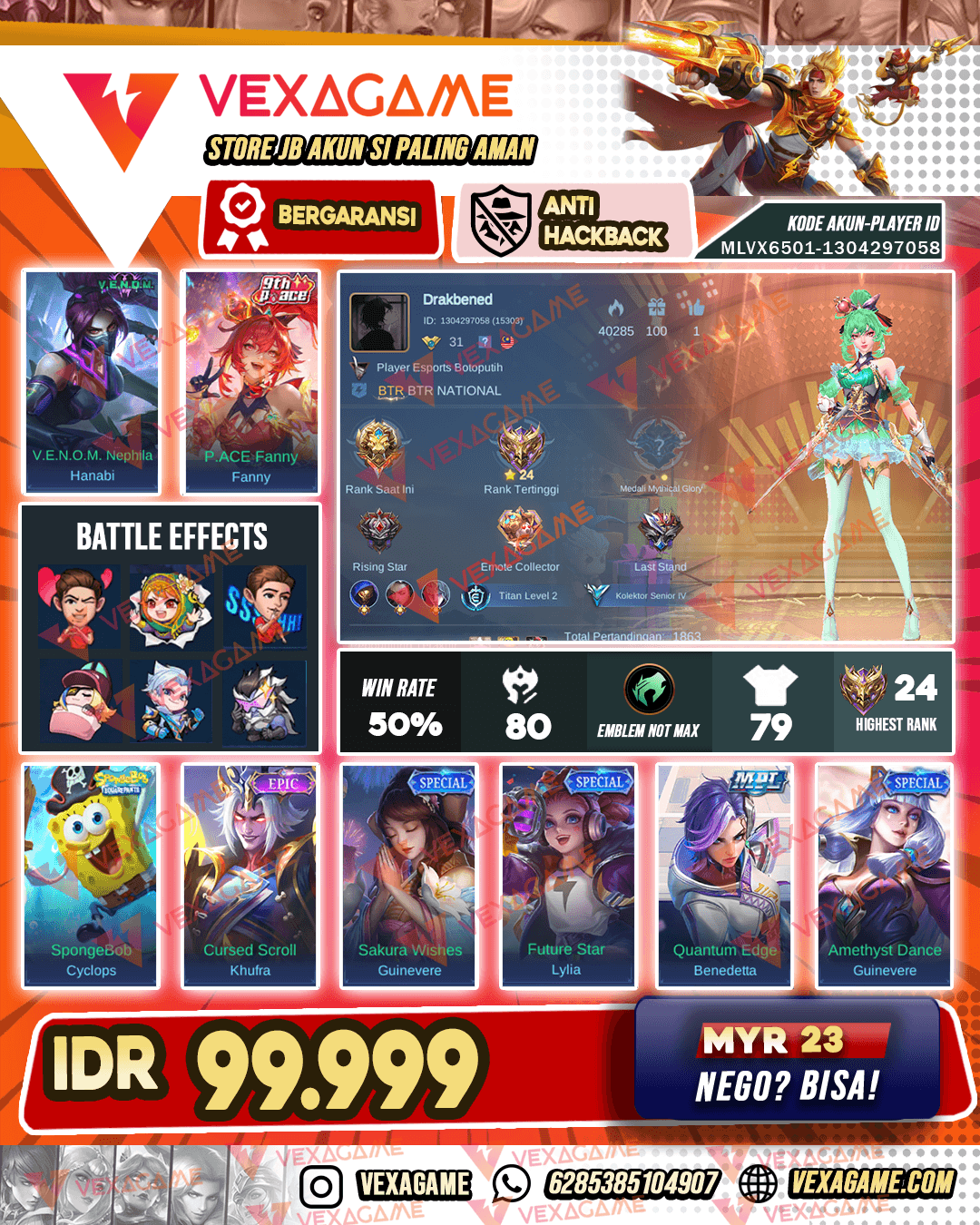 Fanny Pace | Hanabi Venom | Cyclops Sponsbob