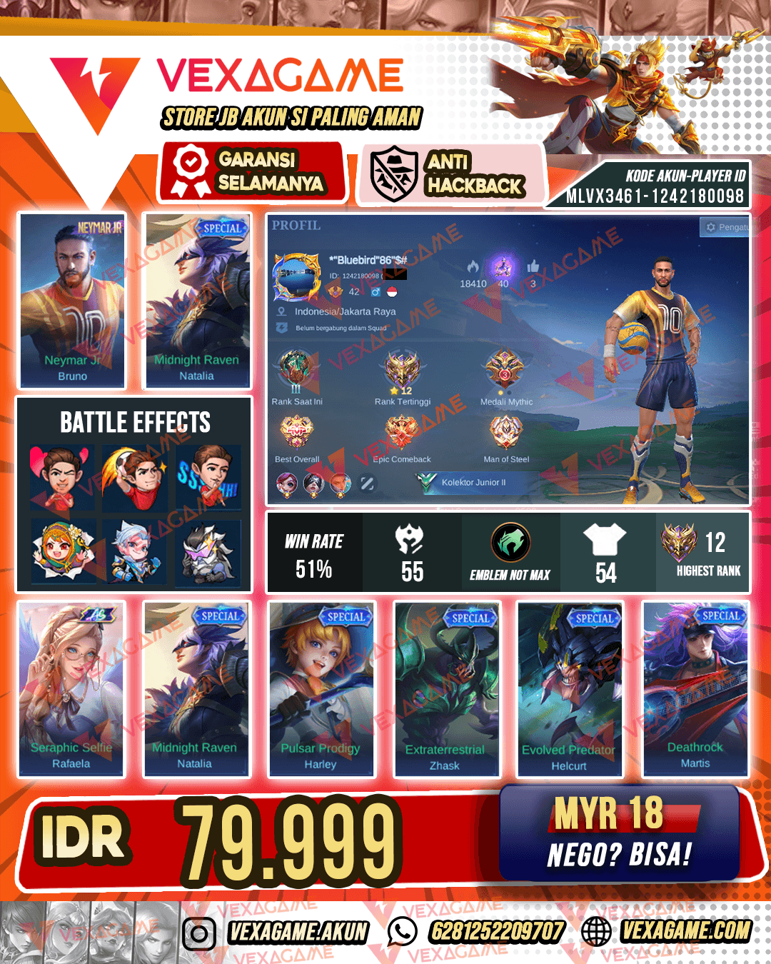 Bruno Neymar | Akun Murah Dana Pelajar