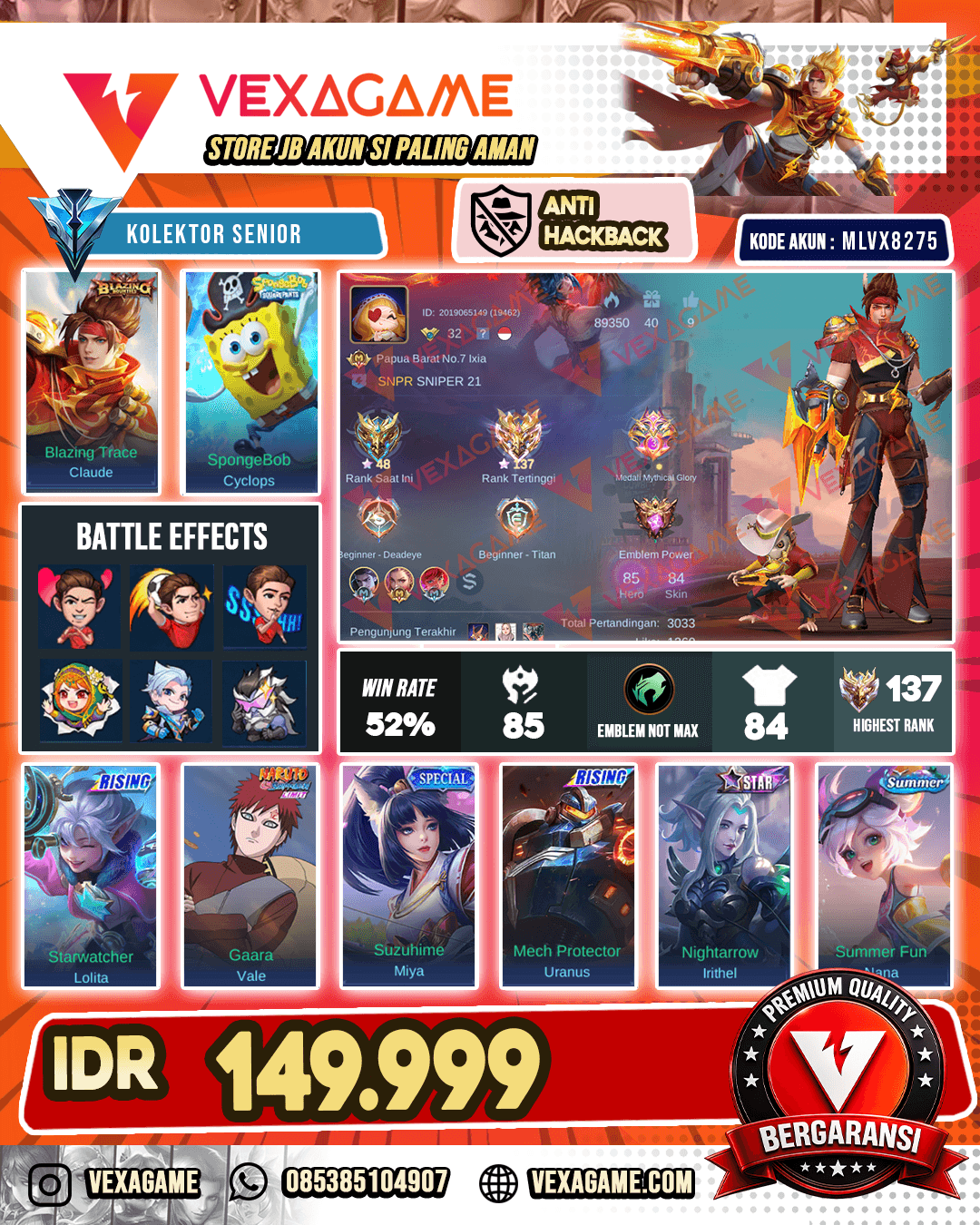 Claude Blazing X Cyclops Spongebob | EX IMMORTAL