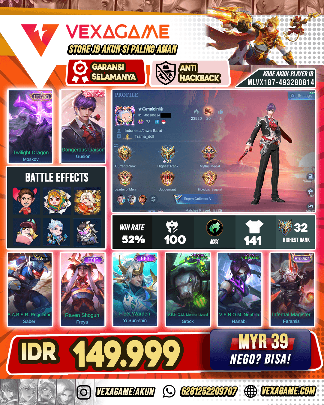 Gusin Valentine X Moskov Luckybox Murah