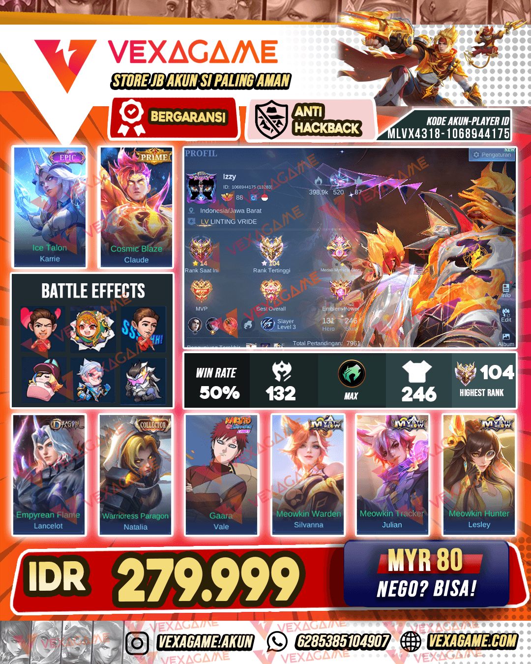 Claude Prime Ex Immortal | Hero + Emblem MAX