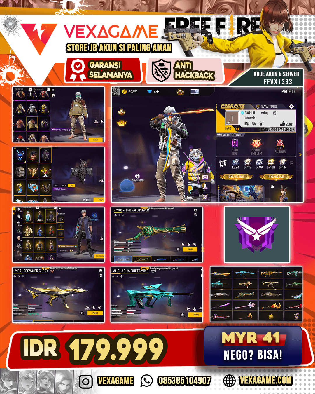 SG TROMPET | AK47 UNCIORNS | MP5 CROWNED GLORY | BACKPACK BLACK DRAGON | VAULT OTW 200