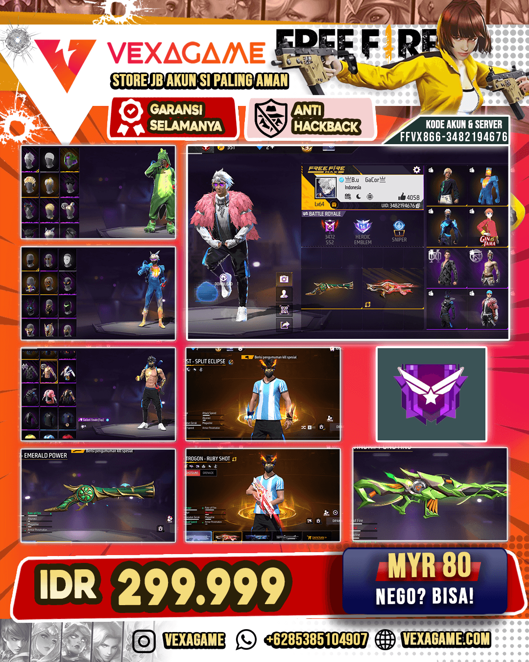 SPEK GAHAR VOID ON CLUBER ON VAULT TW 300 FULL GAGAH SG OMPED