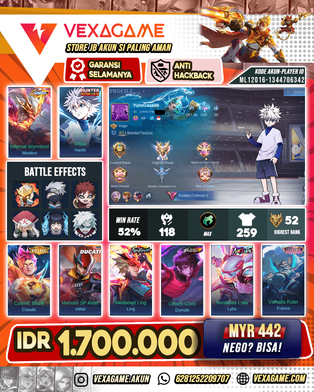 JUAL RUGI !!! Harrith HxH | Ling + Lylia Neobeast