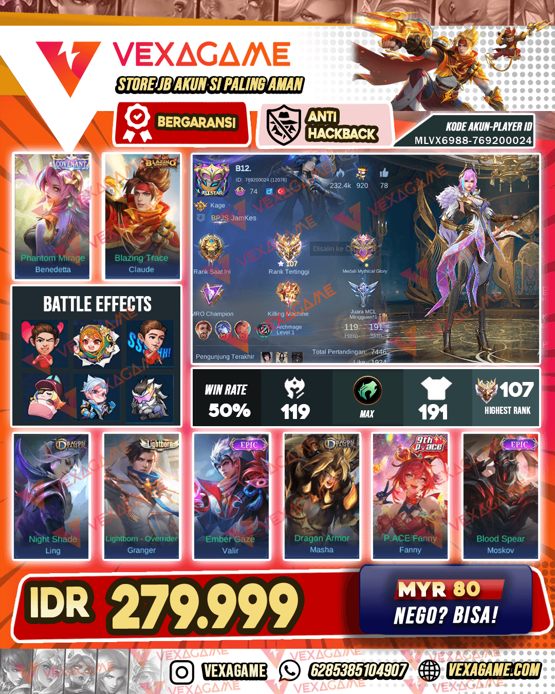 Benedetta Covenant | Claude Blazing | EX GLOBAL Claude | EX Immortal |