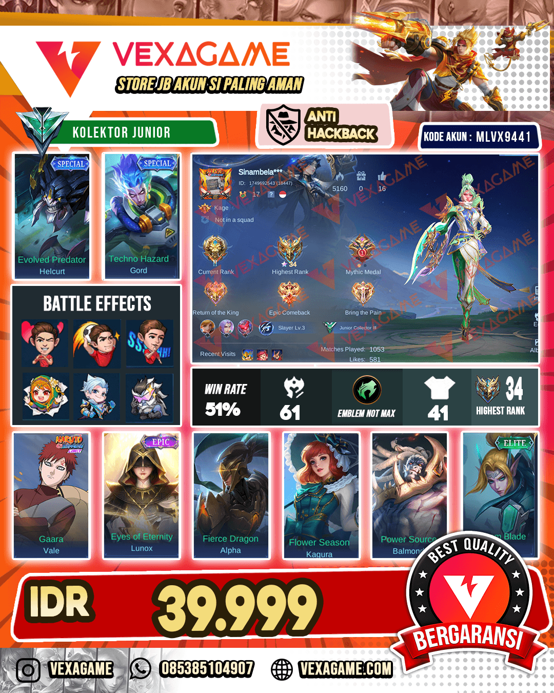 Akun ML Murah