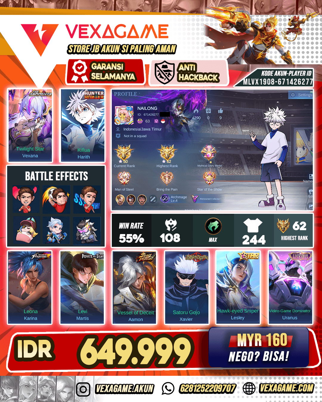 Harith HxH | Martis AOT | Aamon Soul | Xavier JJK