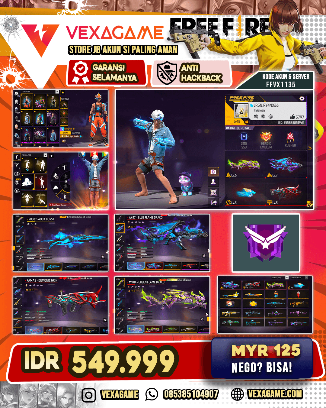 EVO AK47 MAX | EVO TINJU MAX | EVO FAMAS | EVO SG PANJANG | SG2 AQUA | VAULT  400+