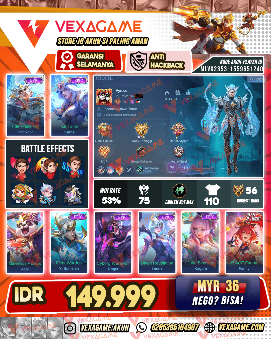 Gatotkaca Epic | Karrie Epic