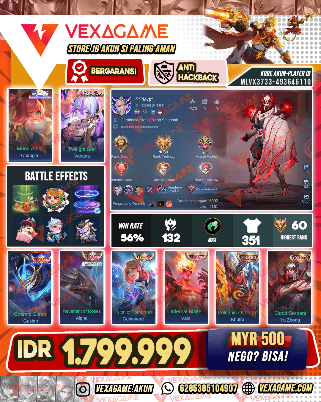 4 Legend | Vexana Asphieant | Change Sanrio | 2 CC | 9 Luckybix