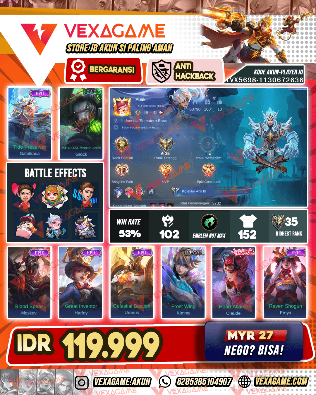 Gatotkaca Epic | Grock Venom