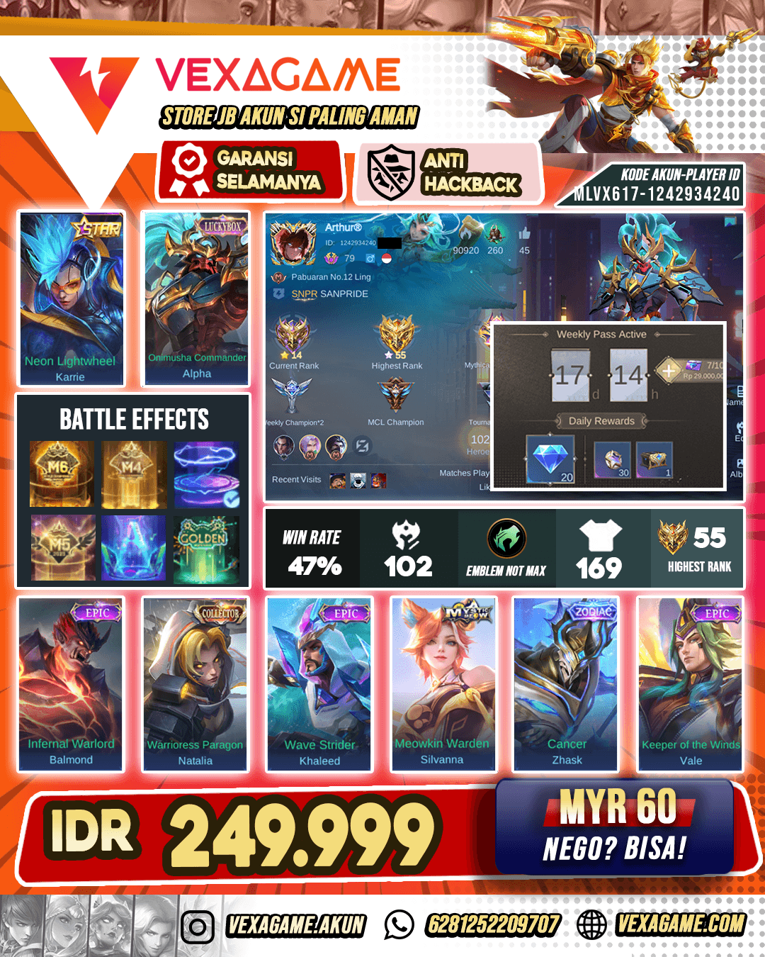 Alpha Luckybox | Weekly 14 Hari | Recall Tas - Tas ON