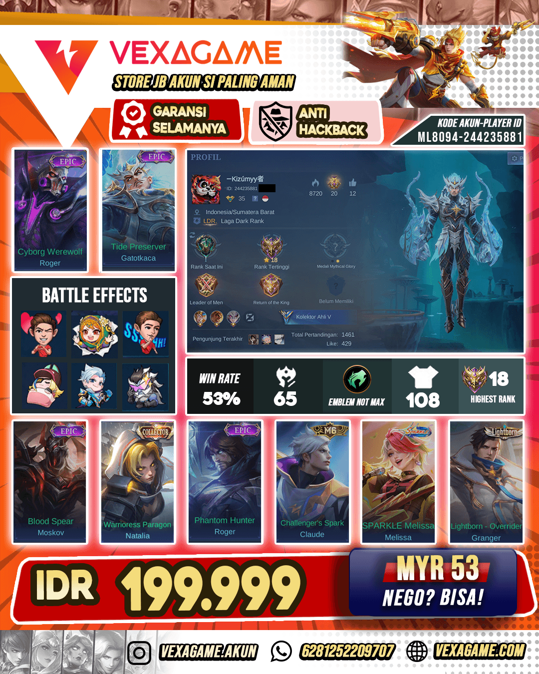 Gatotkaca Epic Murah