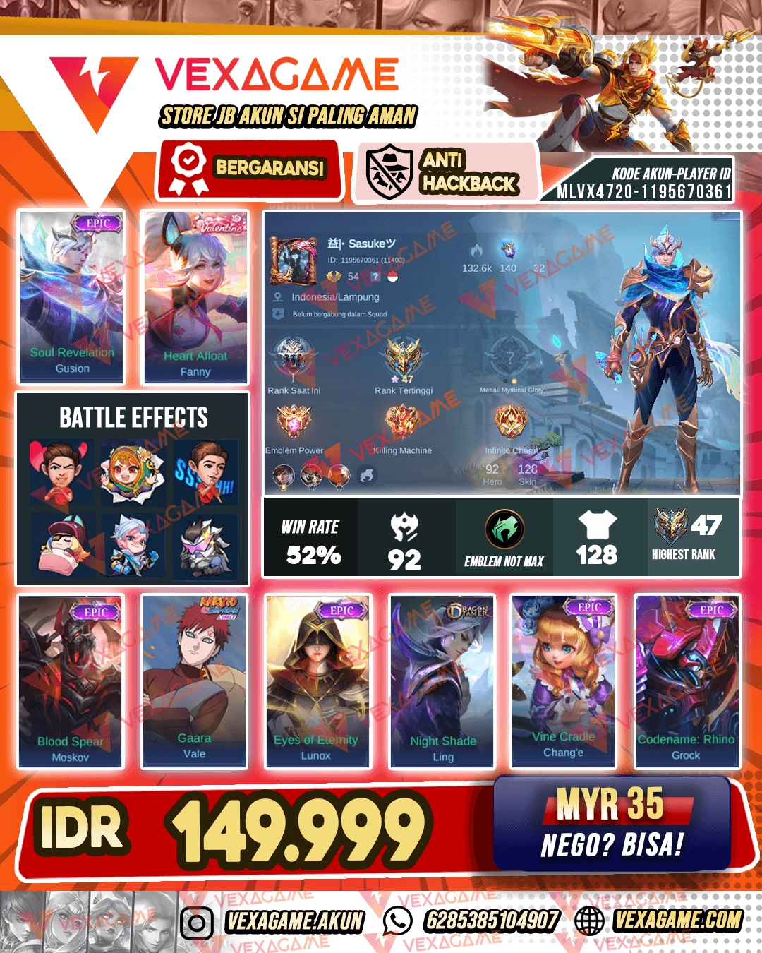 Gusion Epic | Fanny Valentine