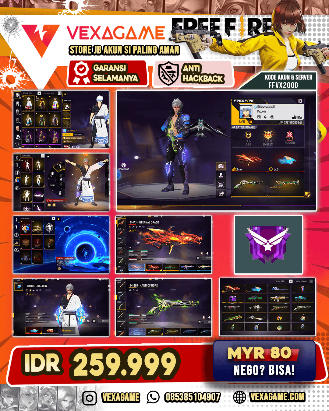 Bundle Gin Tama | Celana Angel | Anim End | 2 EVO | 1 MAX 1 OTW MAX | SG Lumut x SG Terompet