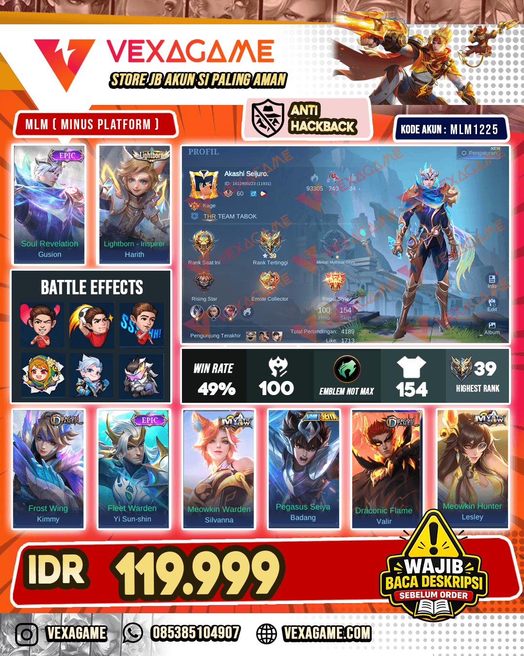 Gusion Epic X Harith Lightborn