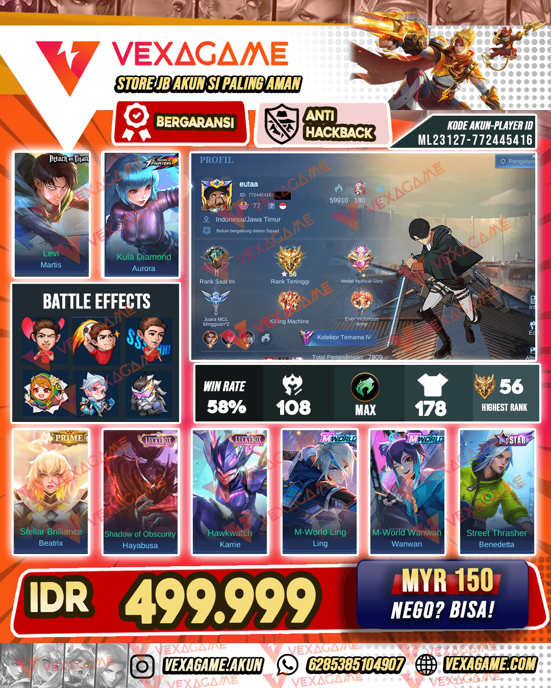 Martis AOT | 2 Luckybox Aurora KOF | 2 Mworld