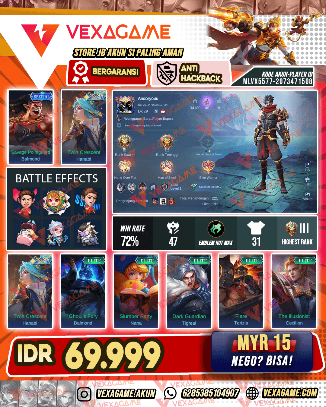 Akun murah harga pelajar