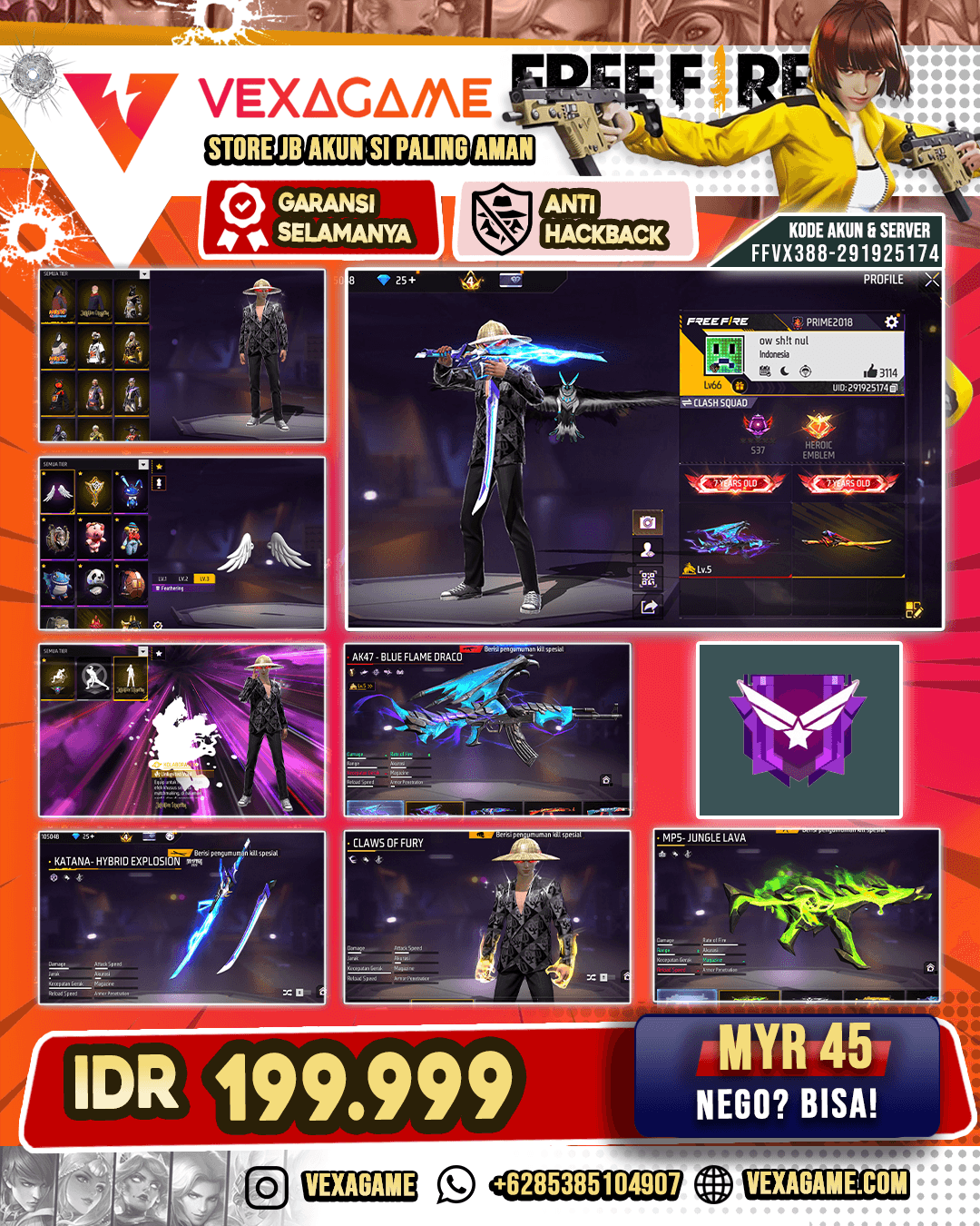 Akun Semi OLD | Vault TW 500 | Animasi Lobby JJK | Final Shot ON | EVO 1