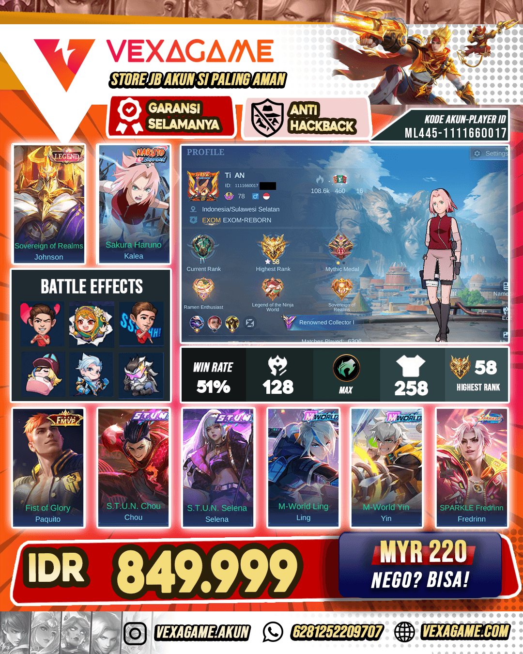 Khalea Sakura | Jhonson Legend