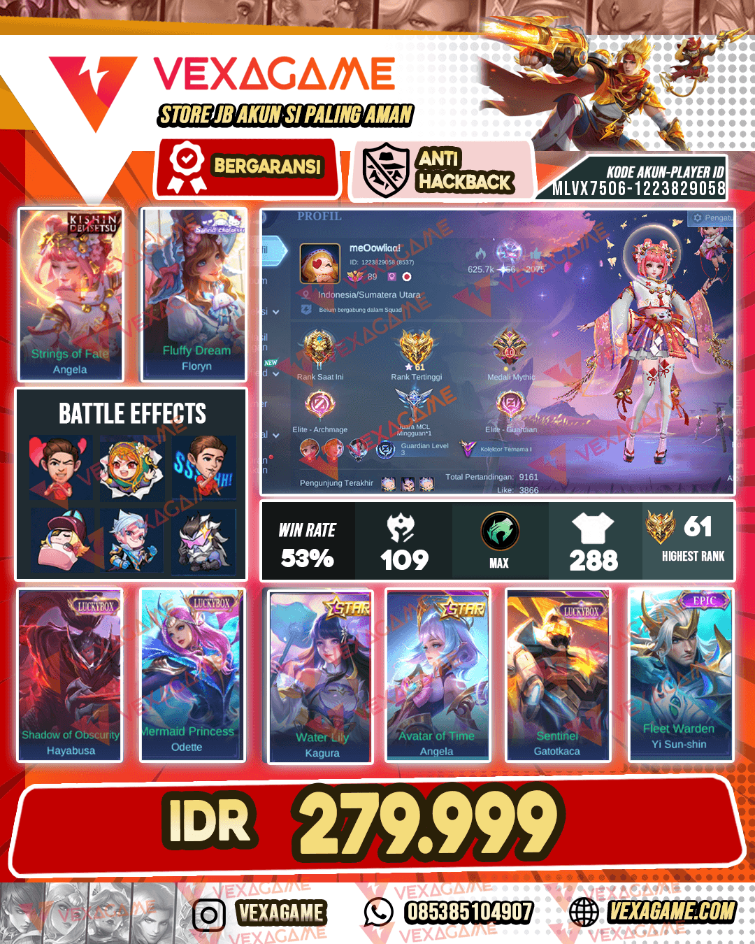Angela Kishin X Floryn Sanrio | 3 Luckybox | Emblem MAX