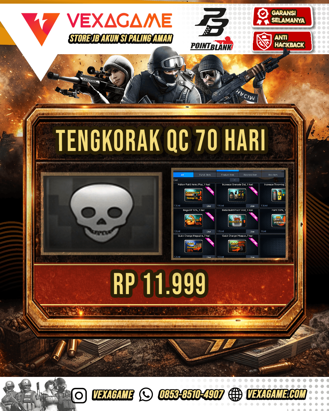 Tengkorak QC 70 HARI