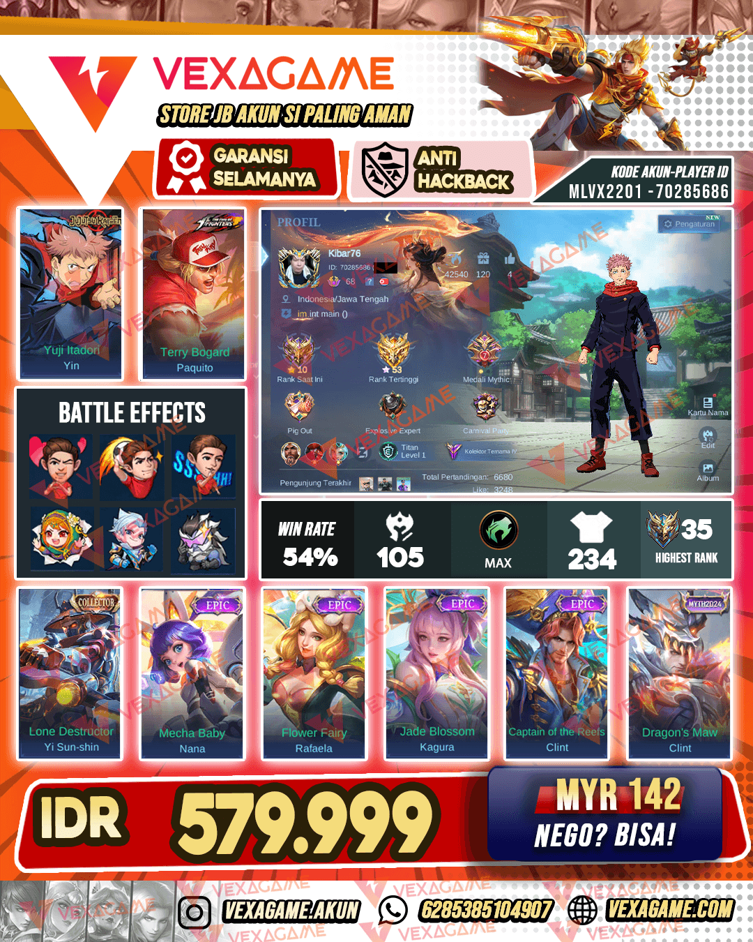 Yin JJK | Paquito KOF | Yss Collector