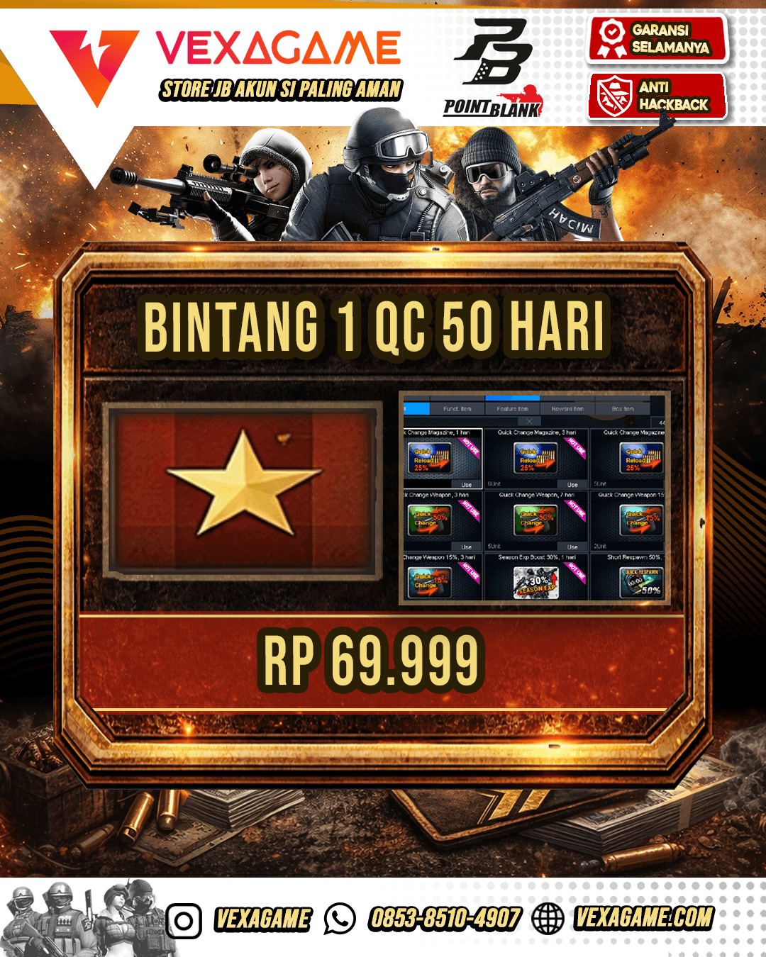 Bintang 1 QC 50 HARI