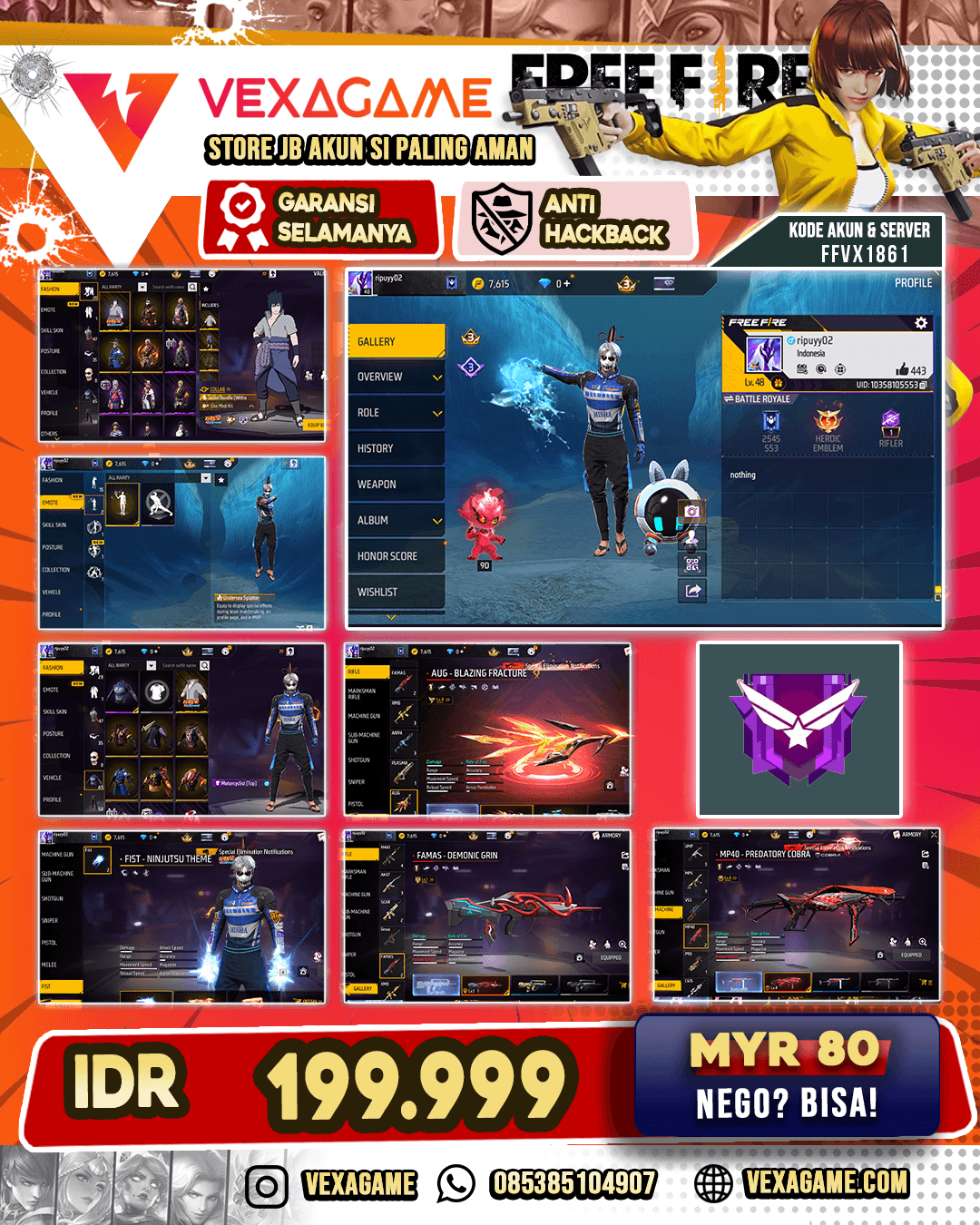 4 EVO | FIST 2 RASA | ANIMASI KWDATANGAN ON | BUNDLE SASUKE | FJ V2 | CELANA BUNNY RINGLEADER