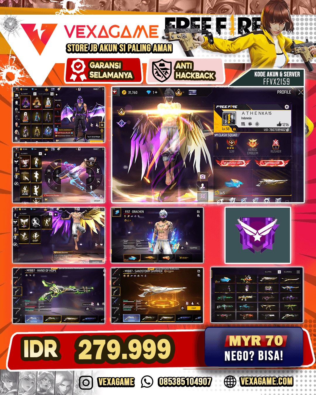 Paradox Bundle 2 Rasa | Rambut Kakashi ON | Emote MVP | Emote Changer | EVO MAX 1 | SG Gurun X LUmut