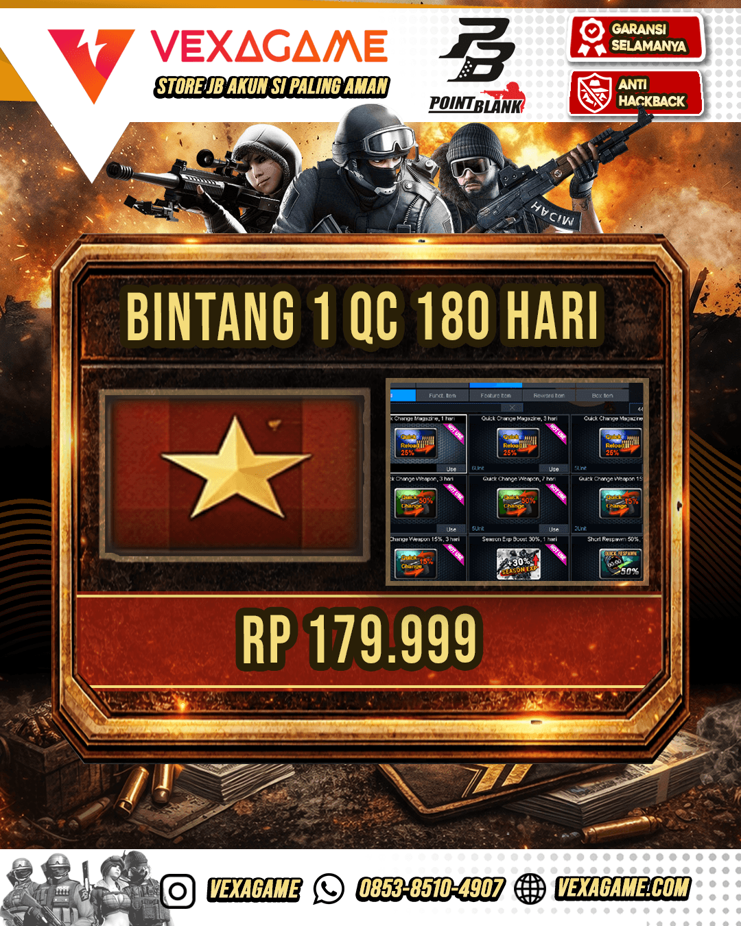 Bintang 1 QC 180 HARI
