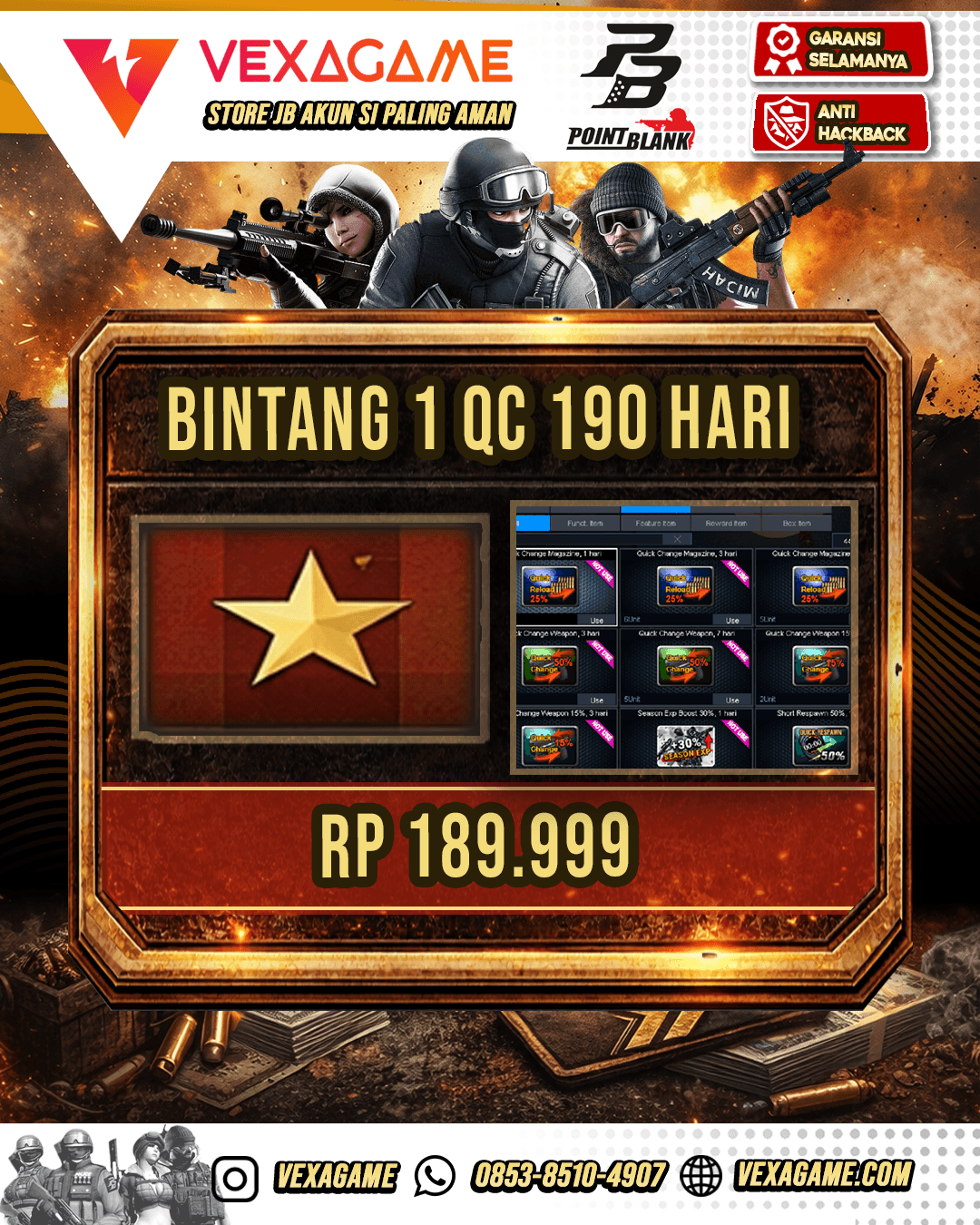 Bintang 1 QC 190 HARI