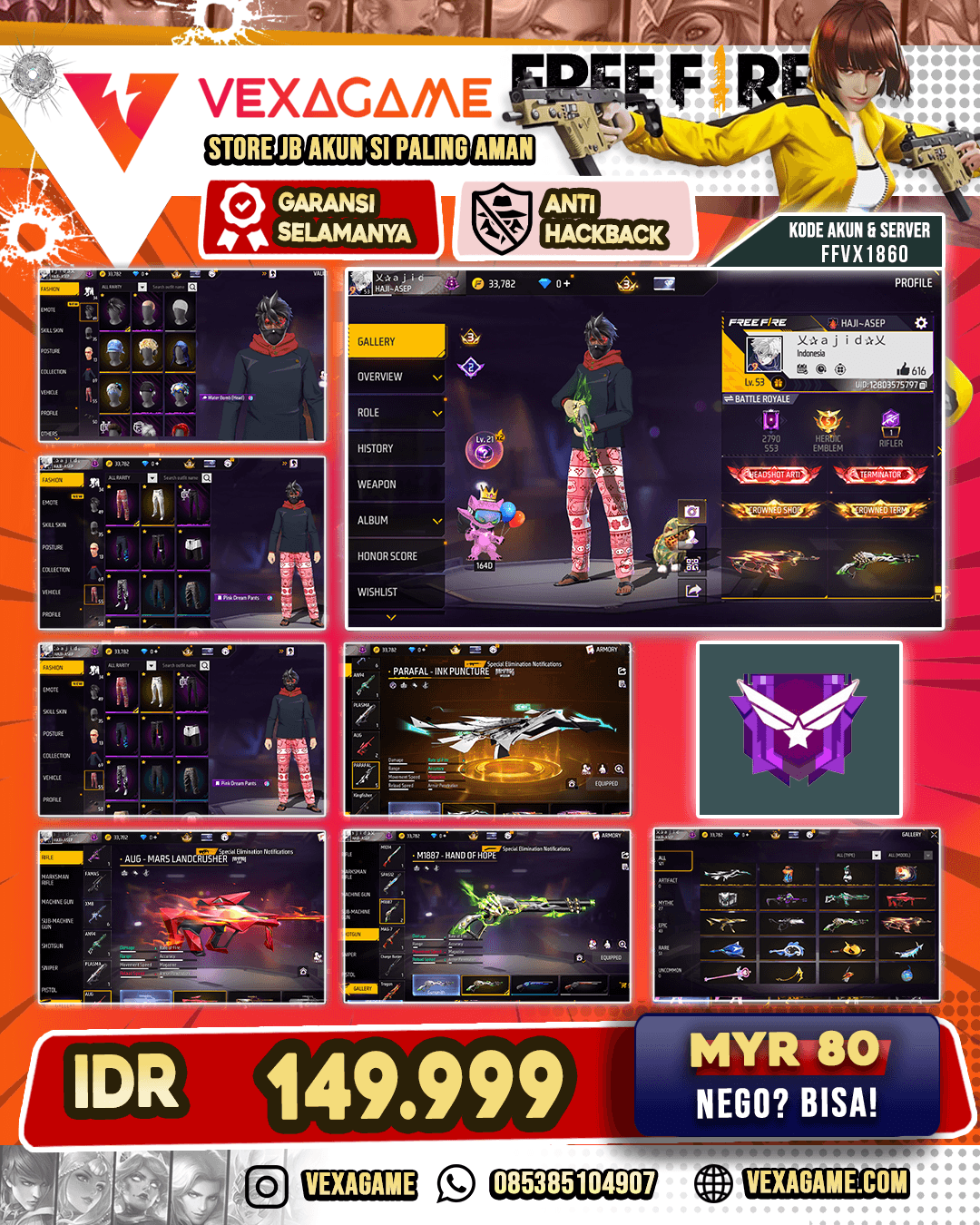 SG2 LUMUT | M14 FLAMED BEAT | PARAFAL INK PUNCTURE | AN94 TORNADO BOLT | AUG MARS LANDCRUSHER | BUNDLE ITADORI | BUNDLE CHILIN EMOJI |