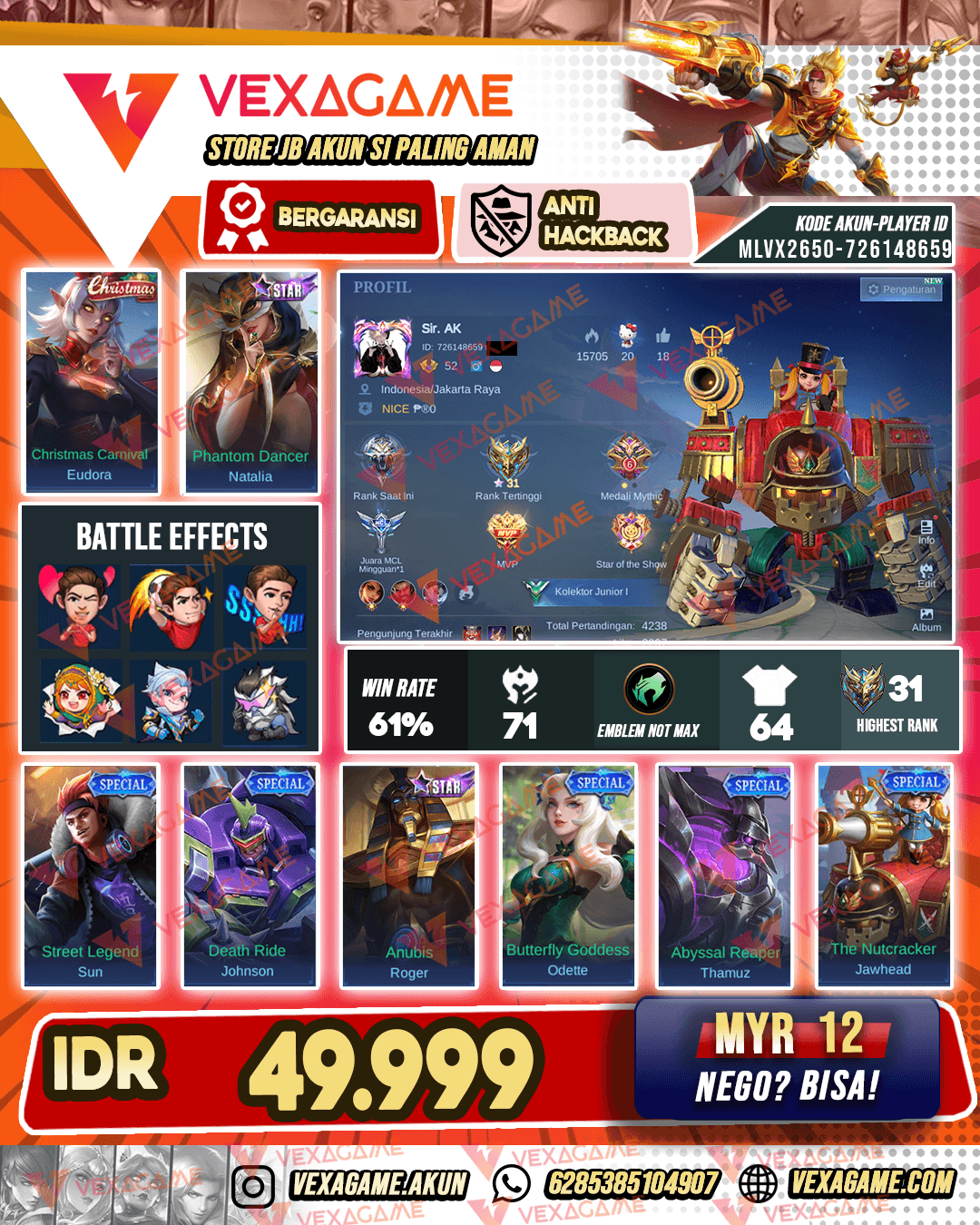 Akun murah